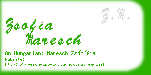 zsofia maresch business card